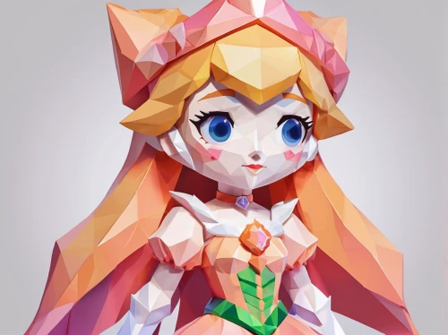 peach,star drawing,low poly,sculpt,figurine,elf,low-poly,fae,peach flower,mandarin sundae,3d figure,peach rose,peach color,crown render,knight star,star mother,star out of paper,plush figure,白斩鸡,vineyard peach,Unique,3D,Low Poly