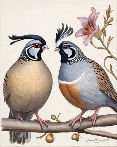 songbirds,zebra finches,bird couple,bird painting,society finches,bird robins,garden birds,american rosefinches,finches,key birds,cloves schwindl inge,flower and bird illustration,wild birds,small birds,australian zebra finch,tropical birds,little birds,birds with heart,sparrows,ornithology,Conceptual Art,Fantasy,Fantasy 23