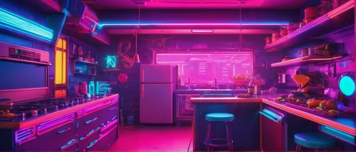 neon coffee,retro diner,neon drinks,neon cocktails,ufo interior,neon,80's design,neon arrows,neon tea,neon light,neon ghosts,neon lights,kitchen,80s,neon colors,neon ice cream,neon candies,cyberpunk,neon cakes,colored lights,Conceptual Art,Sci-Fi,Sci-Fi 27