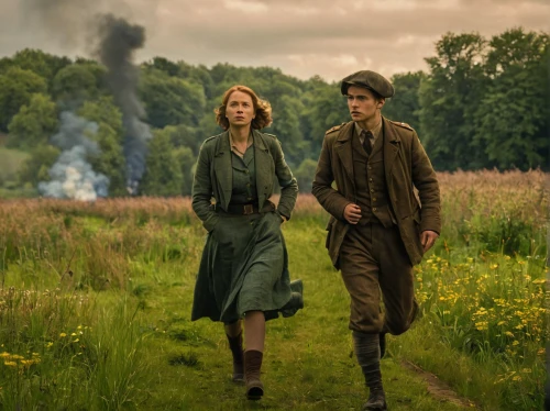 allied,the stake,children of war,vintage boy and girl,newt,trench coat,vintage man and woman,suitcase in field,overcoat,the eleventh hour,gale,pinewood,lost in war,downton abbey,frock coat,suffragette,wartime,atmospheric,the hunger games,throughout the game of love,Art,Classical Oil Painting,Classical Oil Painting 16