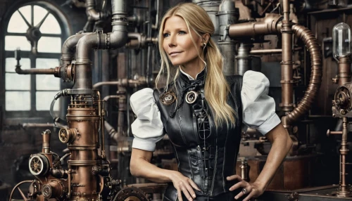 steampunk,steampunk gears,clockmaker,barmaid,female worker,watchmaker,gunsmith,machinery,boilermaker,distillation,bavarian,switchboard operator,blacksmith,steam engine,victorian style,seamstress,steam power,german,boiler,industrial,Conceptual Art,Fantasy,Fantasy 25