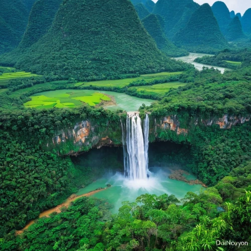 green waterfall,waterfalls,wasserfall,guyana,water fall,wonders of the world,amazing nature,water falls,brown waterfall,bridal veil fall,vietnam,beautiful landscape,valdivian temperate rain forest,laos,landscapes beautiful,rain forest,gioc village waterfall,philippines scenery,aaa,guilin,Conceptual Art,Daily,Daily 03