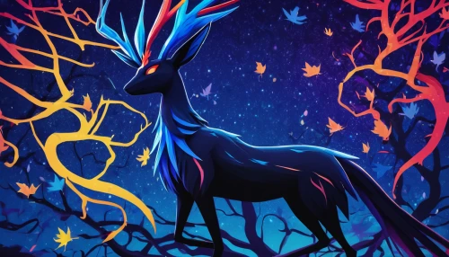 glowing antlers,deer illustration,constellation wolf,stag,antlers,jackalope,deer,capricorn,deers,barren ground caribou,forest animal,manchurian stag,deer drawing,caribou,young-deer,forest dragon,fawns,trioceros,winter deer,queen of the night,Art,Artistic Painting,Artistic Painting 08