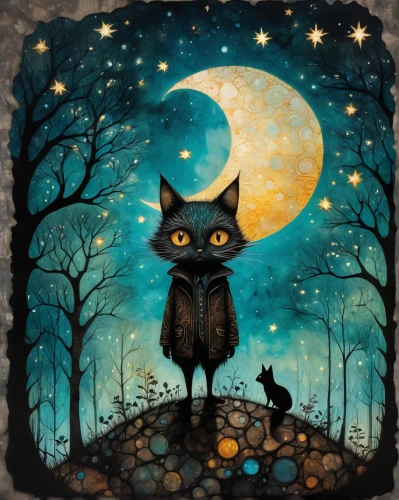 halloween cat,halloween black cat,halloween illustration,moonlit night,digiscrap,halloween owls,black cat,moonbeam,moon night,full moon,full moon day,luna,blue moon,jiji the cat,moonlit,halloween background,moonshine,cat vector,nocturnal bird,nocturnal,Art,Artistic Painting,Artistic Painting 22