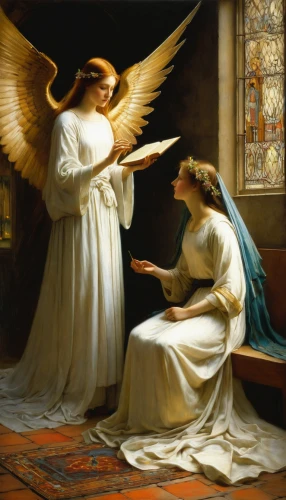 the annunciation,the angel with the cross,angel wings,angels,angelology,the angel with the veronica veil,angel wing,dove of peace,doves of peace,holy spirit,guardian angel,angel playing the harp,the archangel,crying angel,holy communion,angel,vintage angel,eucharist,uriel,the magdalene,Illustration,Realistic Fantasy,Realistic Fantasy 34