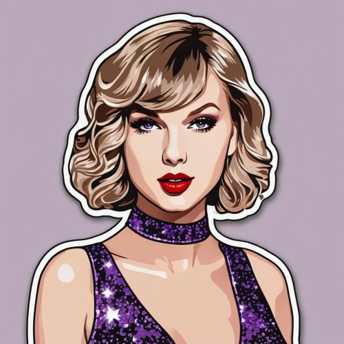 vector illustration,vector art,vector graphic,edit icon,fashion vector,tayberry,pop art style,new year vector,swifts,cutout,vector image,vector design,girl-in-pop-art,spotify icon,pixel art,pinterest icon,christmas glitter icons,pop art background,rhinestones,phone icon,Unique,Design,Sticker