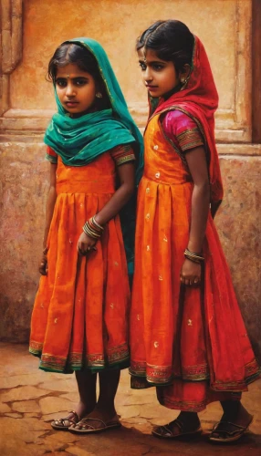indian art,oil painting on canvas,oil painting,nomadic children,two girls,colour pencils,girl with cloth,little girls walking,coloured pencils,children girls,india,rajasthan,girl in cloth,khokhloma painting,church painting,color pencils,children studying,colored pencils,oil on canvas,art painting,Photography,Documentary Photography,Documentary Photography 30