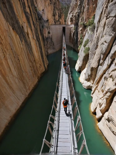 al siq canyon,gorges du verdon,gorges of the danube,hanging bridge,narrows,suspension bridge,antel rope canyon,inca rope bridge,rope bridge,bungee jumping,moveable bridge,via ferrata,rock bridge,the descent to the lake,hangman's bridge,valley of death,guards of the canyon,34 meters high,canyon,extradosed bridge,Art,Artistic Painting,Artistic Painting 08