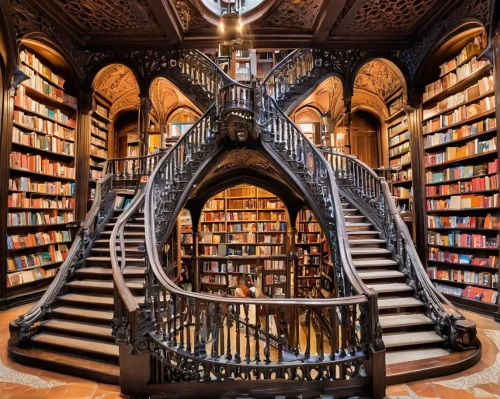 bookstore,book store,bookshop,bookshelves,spiral staircase,circular staircase,book wall,bookcase,winding staircase,athenaeum,reading room,staircase,bookshelf,the books,books,bookselling,outside staircase,old library,spiral stairs,library book,Illustration,Abstract Fantasy,Abstract Fantasy 23