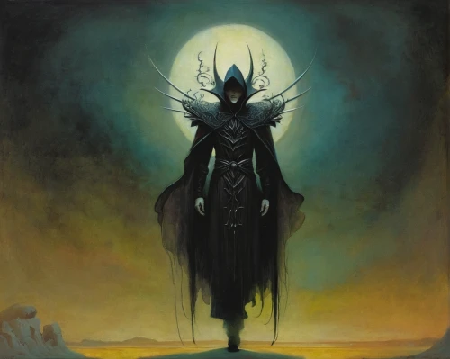 pall-bearer,death god,light bearer,angel of death,dark elf,heroic fantasy,undead warlock,hooded man,dance of death,grimm reaper,horn of amaltheia,prophet,death angel,high priest,corvus,archimandrite,alaunt,the collector,death's-head,the archangel,Illustration,Realistic Fantasy,Realistic Fantasy 16