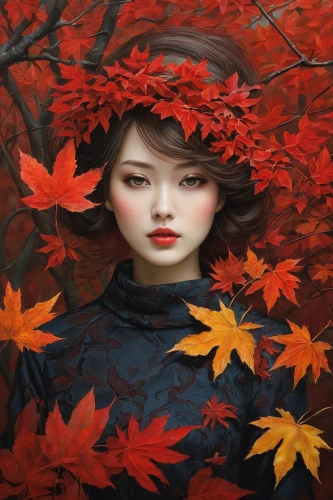 red leaves,autumn background,autumn leaves,red leaf,reddish autumn leaves,autumn icon,autumnal leaves,the autumn,autumn landscape,red maple,autumn theme,autumn leaf,autumn,autumn flower,autumn wreath,autumn scenery,autumn idyll,fall leaves,fallen leaves,red petals,Illustration,Realistic Fantasy,Realistic Fantasy 08