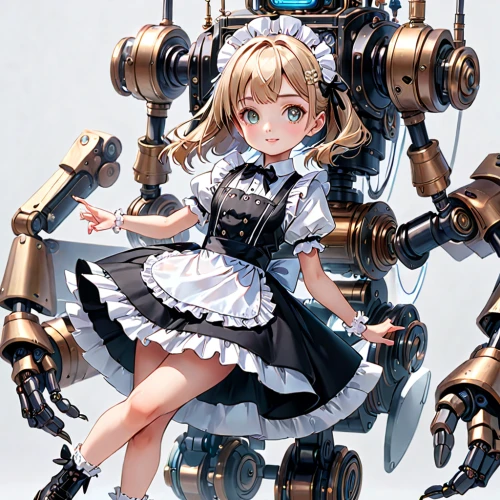 kantai collection sailor,steampunk,mechanical,military robot,admiral,minibot,mech,kantai,robotic,kotobukiya,mecha,carrier,ram,ai,artist doll,heavy object,chainlink,robot,cpu,model kit,Anime,Anime,General