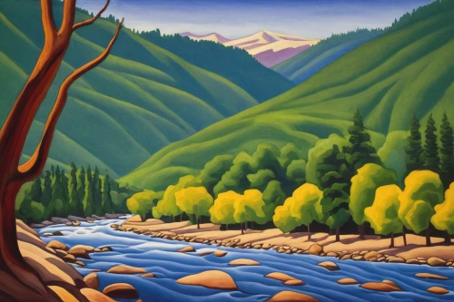 river landscape,salt meadow landscape,mountain scene,mountain river,flowing creek,mountain landscape,mountainous landscape,forest landscape,vail,mountain stream,brook landscape,natural landscape,braided river,landscape background,high landscape,nature landscape,painting technique,david bates,autumn landscape,fall landscape,Art,Artistic Painting,Artistic Painting 21