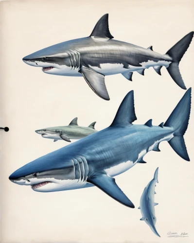 sharks,limb males,great white shark,sea animals,scandivian animals,size comparison,cetacea,carcharhiniformes,marine reptile,remora,osmeriformes,requiem shark,philomachus pugnax,oncorhynchus,tursiops truncatus,accipitriformes,trochidae,bull shark,aquatic animals,bronze hammerhead shark,Art,Artistic Painting,Artistic Painting 04