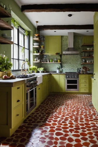 tile kitchen,vintage kitchen,almond tiles,spanish tile,ceramic floor tile,victorian kitchen,kitchen interior,terracotta tiles,floor tiles,ceramic tile,kitchen design,tiling,kitchen,big kitchen,tile flooring,the kitchen,tiles,clay tile,checkered floor,moroccan pattern,Illustration,American Style,American Style 02