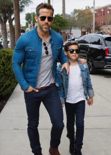 boys fashion,dad and son outside,dad and son,father-son,father son,father and son,man and boy,carpenter jeans,bodyguard,fathers and sons,strolling,fatherhood,super dad,childs,blue shoes,studs,father with child,male youth,gap kids,jonas brother,Illustration,Realistic Fantasy,Realistic Fantasy 10
