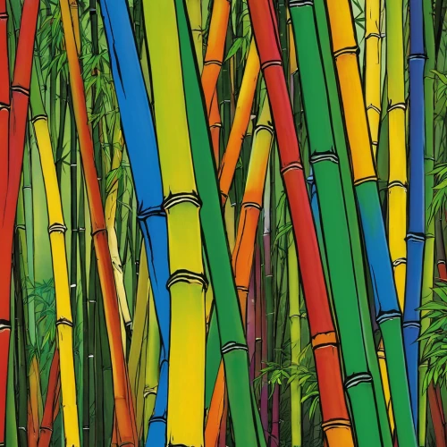 bamboo forest,bamboo plants,bamboo curtain,cartoon forest,hawaii bamboo,bamboo,sugarcane,cattails,birch forest,sugar cane,palm branches,colourful pencils,birch trees,grass fronds,reeds,rainbow pencil background,colored straws,long grass,palm fronds,paint brushes,Illustration,American Style,American Style 01