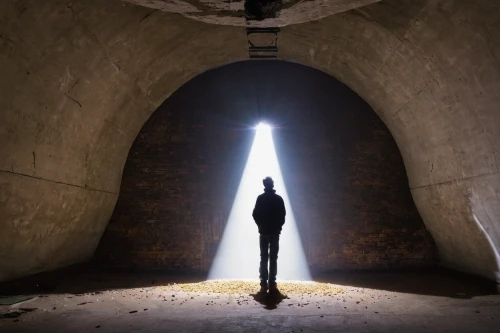 man holding gun and light,longues-sur-mer battery,inner light,incidence of light,the pillar of light,urbex,burial chamber,grave light,guiding light,empty tomb,wall tunnel,man silhouette,beam of light,light phenomenon,light painting,tunnel,catacombs,air-raid shelter,a flashlight,canal tunnel,Conceptual Art,Graffiti Art,Graffiti Art 12