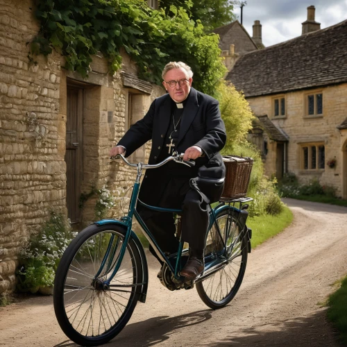 the abbot of olib,brompton,austin cambridge,great chalfield,trerice in cornwall,francis barlow,metropolitan bishop,hybrid bicycle,bicycle clothing,auxiliary bishop,downton abbey,oxford,cross-country cycling,nicholas boots,electric bicycle,bicycles,bishop's staff,biking,two-wheels,bicycle riding,Photography,General,Natural