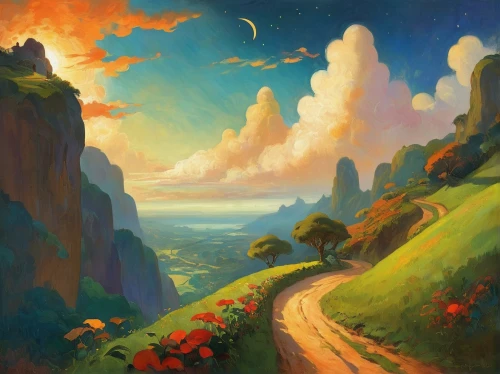 fantasy landscape,landscape background,high landscape,mountain landscape,mountainous landscape,desert landscape,mountain scene,mushroom landscape,landscape,rural landscape,mountain sunrise,nature landscape,mountain road,desert desert landscape,landscapes,an island far away landscape,valley,panoramic landscape,pathway,home landscape,Illustration,Realistic Fantasy,Realistic Fantasy 01