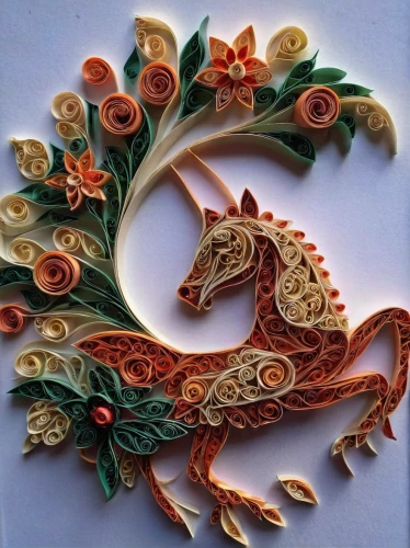 chinese dragon,paper art,painted dragon,phoenix rooster,embroidered leaves,embroidery,chinese art,painted horse,vintage embroidery,an ornamental bird,floral ornament,unicorn art,dragon design,carnival horse,wood carving,dragon boat,kokopelli,flower animal,ornamental bird,sea-horse,Unique,Paper Cuts,Paper Cuts 09
