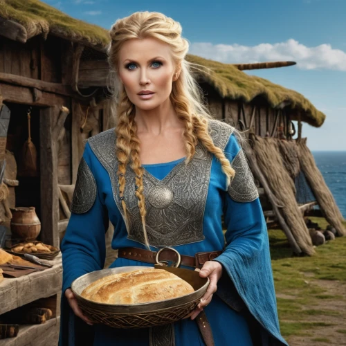 celtic woman,celtic queen,wind rose,icelanders,vikings,brittany,nordic,woman holding pie,woman of straw,queen of puddings,trisha yearwood,scandinavian style,bodhrán,scandinavian,germanic tribes,hobbit,elven,girl with bread-and-butter,annemone,elsa,Photography,General,Natural