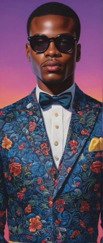 black businessman,african businessman,a black man on a suit,oil on canvas,african man,3d man,novelist,beatenberg,art,oil painting on canvas,man in pink,portrait background,suit of spades,blank vinyl record jacket,karl,black man,memphis pattern,popular art,prophet,mac,Illustration,Retro,Retro 16