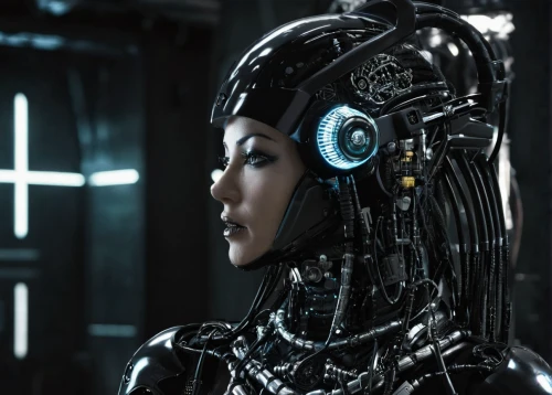 cybernetics,cyborg,biomechanical,humanoid,robotic,ai,artificial hair integrations,cyberpunk,cyber,wearables,scifi,artificial intelligence,women in technology,circuitry,sci fi,industrial robot,chatbot,science fiction,robotics,endoskeleton,Conceptual Art,Sci-Fi,Sci-Fi 09