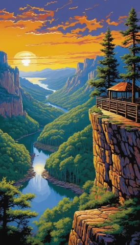 mountain landscape,mountain scene,mountainous landscape,landscape background,panoramic landscape,high landscape,nature landscape,river landscape,beautiful landscape,the landscape of the mountains,meteora,mountain sunrise,fantasy landscape,mountain valley,forest landscape,landscape,landscape nature,purple landscape,mount scenery,natural landscape,Illustration,American Style,American Style 02