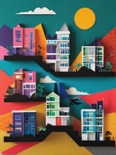 houses clipart,colorful city,apartment blocks,apartment buildings,apartment-blocks,blocks of houses,buildings,apartment block,city buildings,townhouses,apartments,metropolises,city blocks,houses,block of flats,apartment complex,apartment building,colorful facade,hanging houses,row houses,Unique,Paper Cuts,Paper Cuts 07