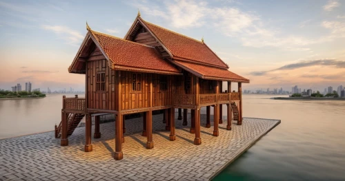 stilt house,stilt houses,house by the water,cube stilt houses,floating huts,wooden house,house with lake,boat house,fisherman's house,asian architecture,houseboat,miniature house,boathouse,fisherman's hut,boat shed,southeast asia,wooden houses,wooden church,house of the sea,wooden sauna,Architecture,Villa Residence,Southeast Asian Tradition,Thai Style