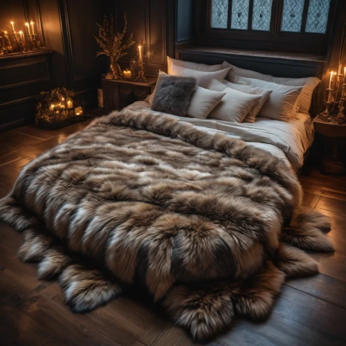 warm and cozy,fur,bedding,fur clothing,cozy,luxury,fur coat,luxurious,duvet cover,antler velvet,bed linen,bed,cowhide,four-poster,luxury items,comforter,soft furniture,sleeping pad,duvet,dog bed,Photography,General,Fantasy