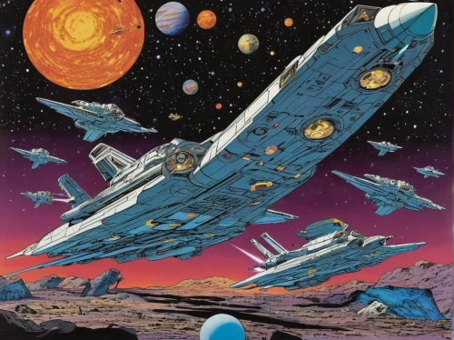 valerian,starship,space ships,space voyage,spaceships,sci fi,sci - fi,sci-fi,scifi,spaceship space,spacecraft,sci fiction illustration,asteroids,space ship,space tourism,space craft,1982,space travel,star ship,space art,Illustration,American Style,American Style 14