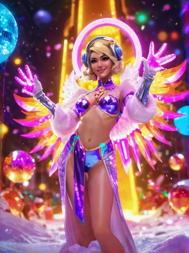 show off aurora,cancer icon,fairy galaxy,lux,tiber riven,christmas angel,monsoon banner,guardian angel,christmas banner,diwali banner,ice queen,paysandisia archon,fire angel,neon carnival brasil,symetra,fantasy woman,angel girl,mercy,fantasy girl,owl background,Illustration,Realistic Fantasy,Realistic Fantasy 38