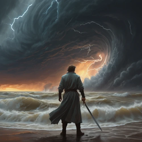 god of the sea,sea storm,man at the sea,the wind from the sea,the storm of the invasion,storm,poseidon,sea god,god of thunder,wind warrior,san storm,world digital painting,el mar,force of nature,stormy sea,strom,digital painting,heroic fantasy,biblical narrative characters,fantasy picture,Conceptual Art,Fantasy,Fantasy 01