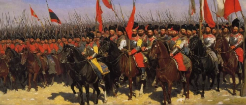 buzkashi,cavalry,cossacks,waterloo,orders of the russian empire,khokhloma painting,the order of the fields,federal army,napoleon i,procession,victory day,parade,carabinieri,infantry,prussian,marching,soldiers,napoleon,the army,gallantry,Illustration,Paper based,Paper Based 26