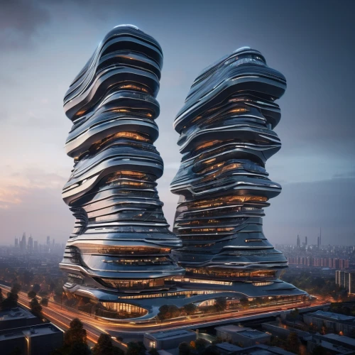 futuristic architecture,urban towers,hudson yards,largest hotel in dubai,tallest hotel dubai,international towers,steel tower,futuristic landscape,sky space concept,futuristic art museum,helix,residential tower,tianjin,sky apartment,solar cell base,towers,electric tower,chinese architecture,power towers,dna helix,Photography,General,Sci-Fi