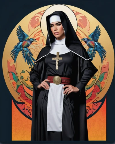 seven sorrows,carmelite order,nun,catholicism,priest,medicine icon,all the saints,nuns,the nun,catholic,benedictine,saint,nuncio,spotify icon,religious,the order of cistercians,power icon,cd cover,st,the prophet mary,Unique,Design,Logo Design