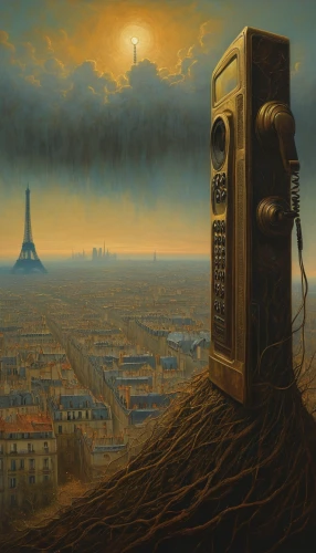 surrealism,universal exhibition of paris,tower of babel,telecommunications,surrealistic,telecommunication,monolith,cellular phone,two-way radio,telephony,amplification,ancient civilization,pay phone,radio clock,connected world,modernity,mobile phone,vintage art,loudspeaker,ervin hervé-lóránth,Photography,General,Natural