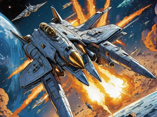x-wing,f-16,mg j-type,afterburner,hornet,f-15,carrack,boeing f a-18 hornet,f a-18c,cg artwork,delta-wing,space ships,battlecruiser,fast space cruiser,vulcania,boeing f/a-18e/f super hornet,dreadnought,fighter aircraft,thrust print,air combat,Illustration,American Style,American Style 13