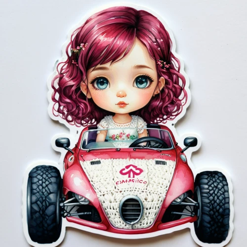 redhead doll,toy motorcycle,dollhouse accessory,toy car,artist doll,wind-up toy,japanese doll,joyrider,collectible doll,dolls pram,painter doll,girl doll,toy vehicle,motor scooter,pink car,doll's facial features,dolly cart,doll paola reina,scooter,female doll,Illustration,Abstract Fantasy,Abstract Fantasy 11