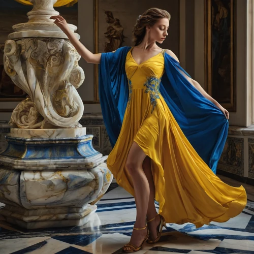 cinderella,yellow and blue,evening dress,neoclassical,mazarine blue,ball gown,neoclassic,girl in a long dress,sheath dress,sailing blue yellow,venetia,gracefulness,cepora judith,vanity fair,elegance,a girl in a dress,cocktail dress,athena,vittoriano,princess sofia,Photography,General,Natural