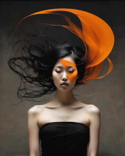 orange blossom,conceptual photography,burning hair,photo manipulation,orange rose,photoshop manipulation,orange color,orange petals,orange scent,mystical portrait of a girl,orange,flame spirit,bright orange,mandarin orange,orange half,image manipulation,photomanipulation,yellow orange,janome chow,the long-hair cutter,Photography,General,Natural