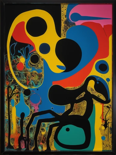 keith haring,abstract cartoon art,braque d'auvergne,braque francais,psychedelic art,abstract painting,colorful tree of life,eighth note,indigenous painting,aboriginal painting,abstract artwork,kokopelli,abstraction,dali,discobolus,glass painting,yinyang,pere davids deer,braque saint-germain,three primary colors,Art,Artistic Painting,Artistic Painting 51