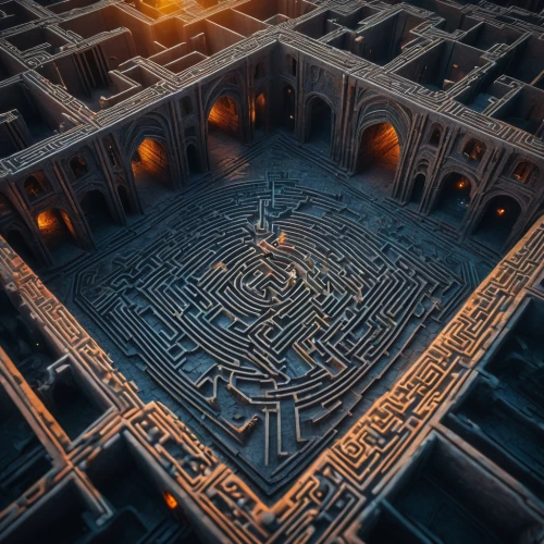 ancient city,maze,terracotta tiles,ancient buildings,islamic architectural,alhambra,labyrinth,isometric,medieval architecture,3d fantasy,persian architecture,terracotta,3d render,caravansary,islamic pattern,byzantine architecture,fractal environment,mechanical puzzle,coliseum,3d rendering,Photography,General,Fantasy