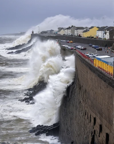 quay wall,dawlish,northern ireland,waterford,storm surge,cromer,coastal protection,tenby,breakwater,wicklow,tynemouth,stormy sea,north sea coast,cromer pier,sea storm,ireland,arklow wind,severe weather warning,the old breakwater,st ives pier,Illustration,American Style,American Style 01