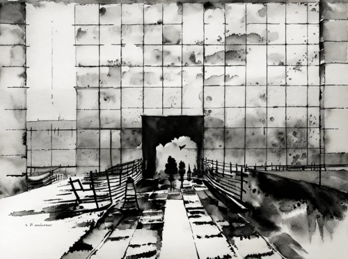 matruschka,multiple exposure,panoramical,lubitel 2,descend,double exposure,industrial hall,hall of the fallen,nuclear reactor,blackandwhitephotography,lost place,unreality,water wall,gray-scale,klaus rinke's time field,thermae,salt extraction,salt mine,virtual landscape,white temple,Art sketch,Art sketch,Aquatint