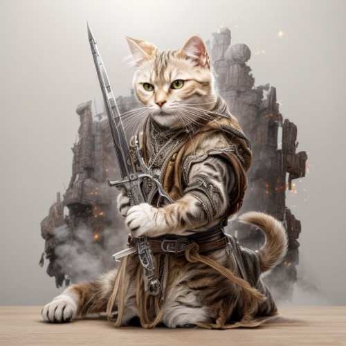 cat warrior,armored animal,napoleon cat,fantasy warrior,heroic fantasy,cat vector,lone warrior,cat image,fantasy picture,cat-ketch,massively multiplayer online role-playing game,tabby cat,swordsman,toyger,musketeer,fantasy art,chasseur,cartoon cat,highlander,rex cat