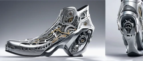 high heeled shoe,stiletto-heeled shoe,biomechanical,bicycle pedal,cinderella shoe,alloy wheel,silver lacquer,alloy rim,automobile pedal,bicycle shoe,bicycle chain,steel sculpture,chrome steel,high heel shoes,design of the rims,mechanical puzzle,light-alloy rim,tower flintlock,heel shoe,women's shoe,Conceptual Art,Sci-Fi,Sci-Fi 03