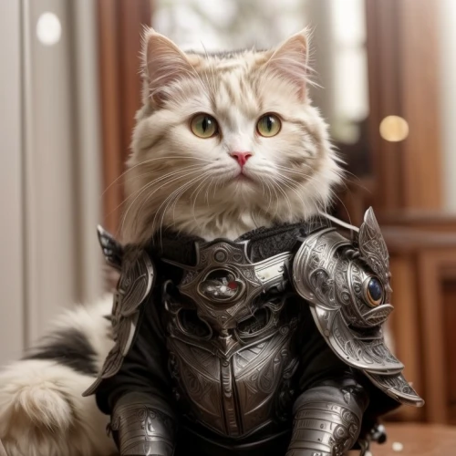 cat warrior,armored animal,knight armor,armour,armored,napoleon cat,armor,god of thunder,knight,fantasy warrior,heavy armour,thor,cat image,crusader,cute cat,paladin,gladiator,rex cat,cuirass,gray kitty